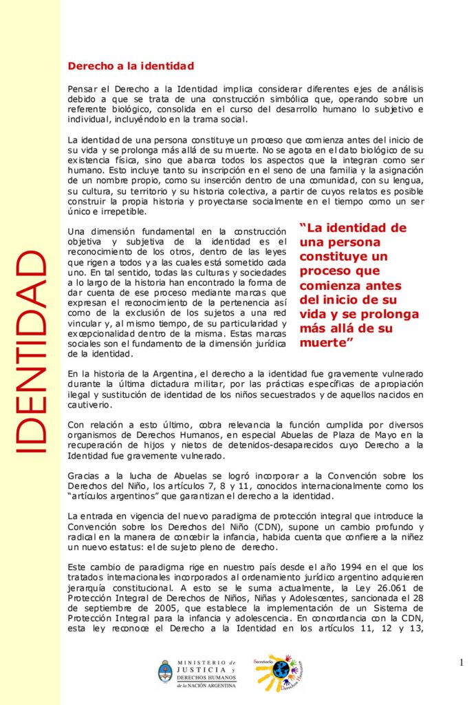 derecho identidad CONADI